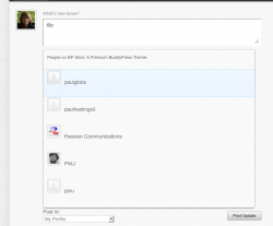 Screen shot 2011 06 19 at 10.24.10 PM2 250x207 Add @mentions auto complete to your BuddyPress site with the BP Labs plugin